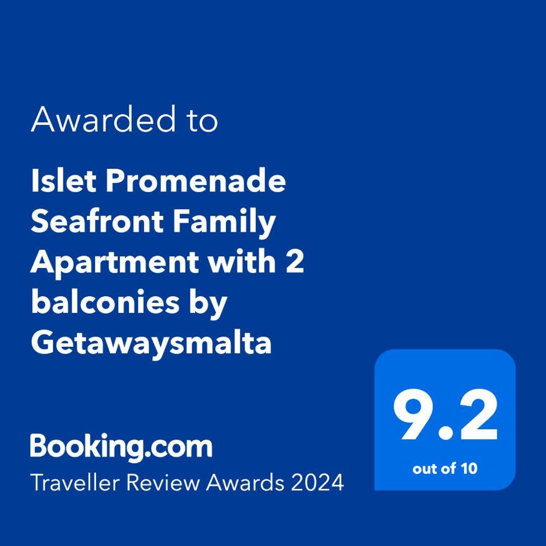 Islet Promenade Seafront Family Apartment With 2 Balconies By Getawaysmalta St. Paul's Bay Dış mekan fotoğraf